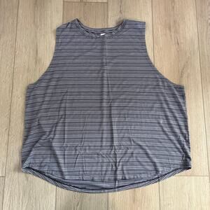 Athleta Women’s Striped Navy Cloudlight Muscle Tee Sz 2X